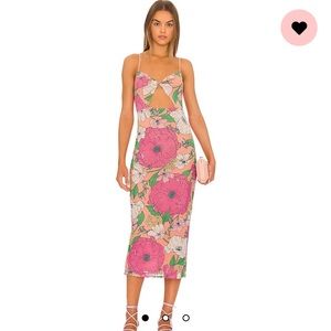 AFRM Simona Mesh Midi Dress